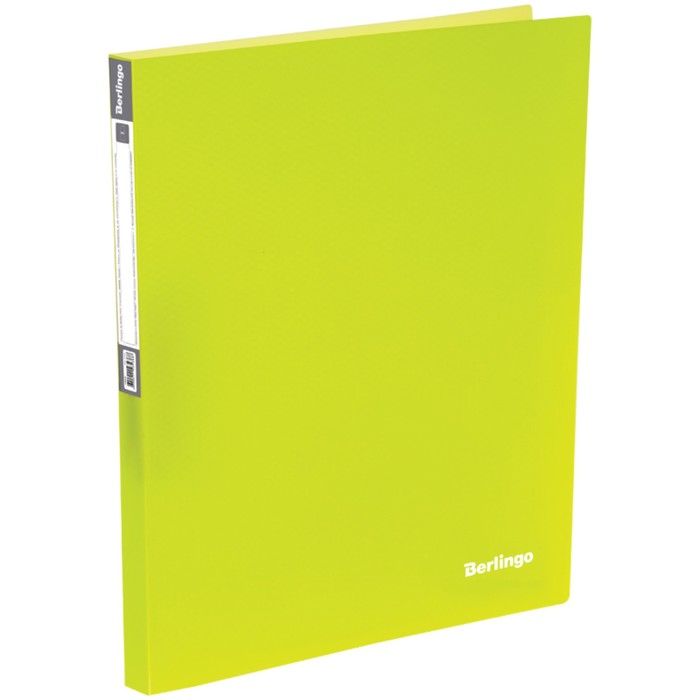 Папка с 40 прозрачными вкладышами А4, 700мкм, Berlingo Neon, неоновая жёлтая