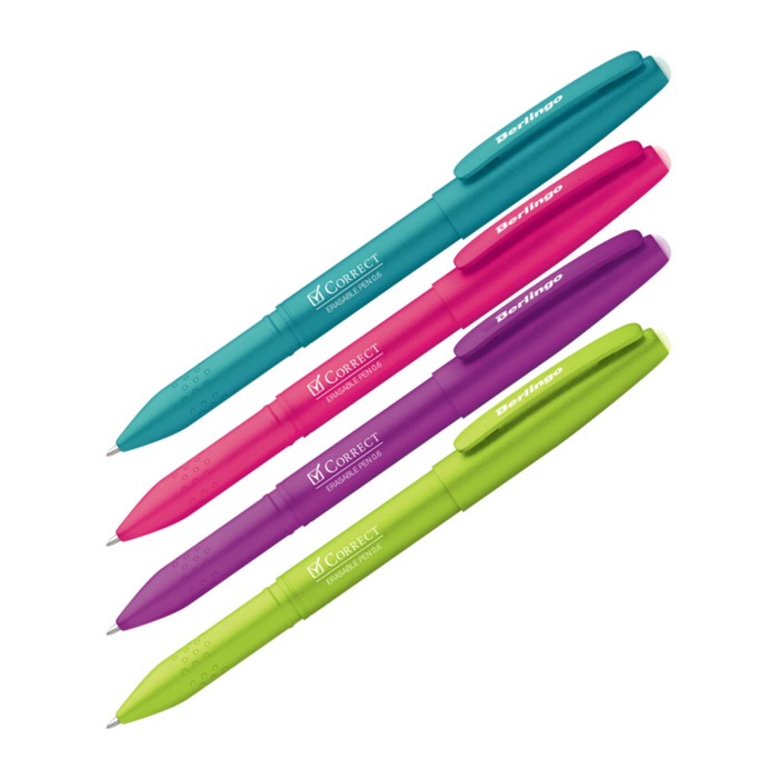 Ручка гелевая ПИШИ-СТИРАЙ Berlingo Correct, 0,6 мм, стержень синий, микс 242983