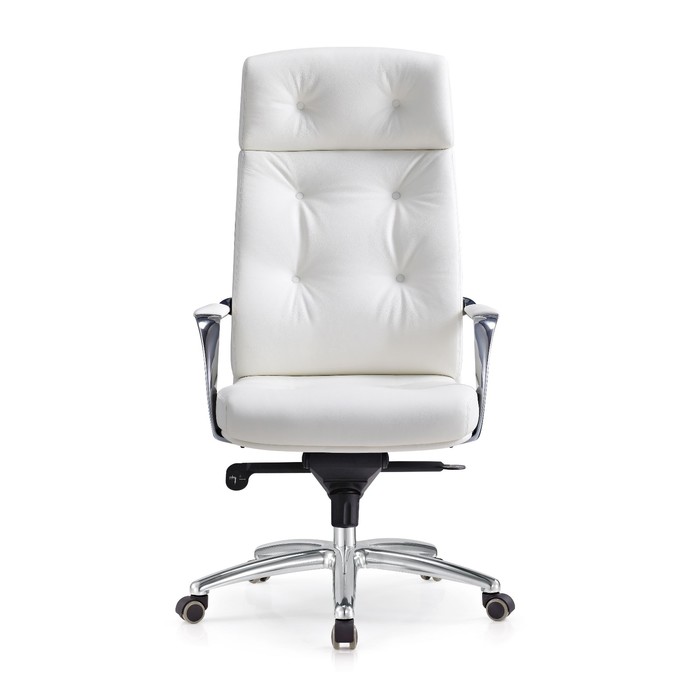 Кресло руководителя Бюрократ DAO/WHITE, крестовина алюминий, белый