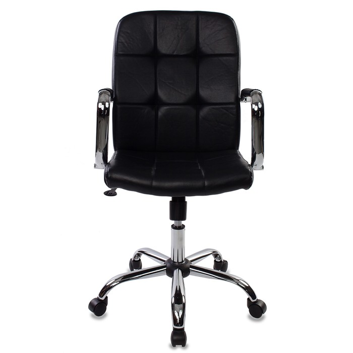 Кресло руководителя Бюрократ CH-909-LOW/BLACK черный искусственная кожа крестовина хром