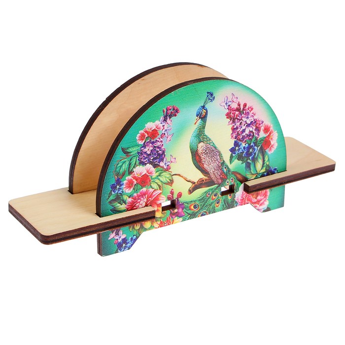 Салфетница «Павлин», овальная, 11×10 см