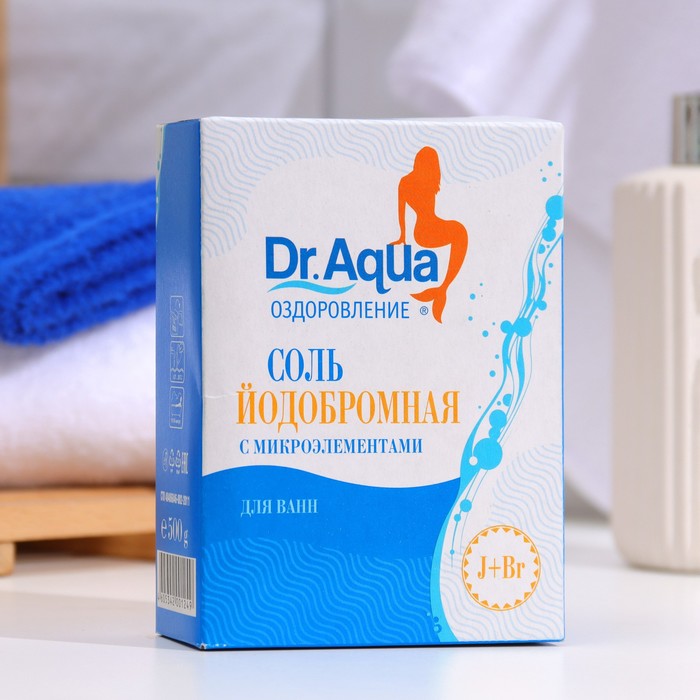 Соль морская для ванн Dr. Aqua, природная, йодобромная, 500 г dr aqua соль морская для ванн dr aqua природная йодобромная 500 г