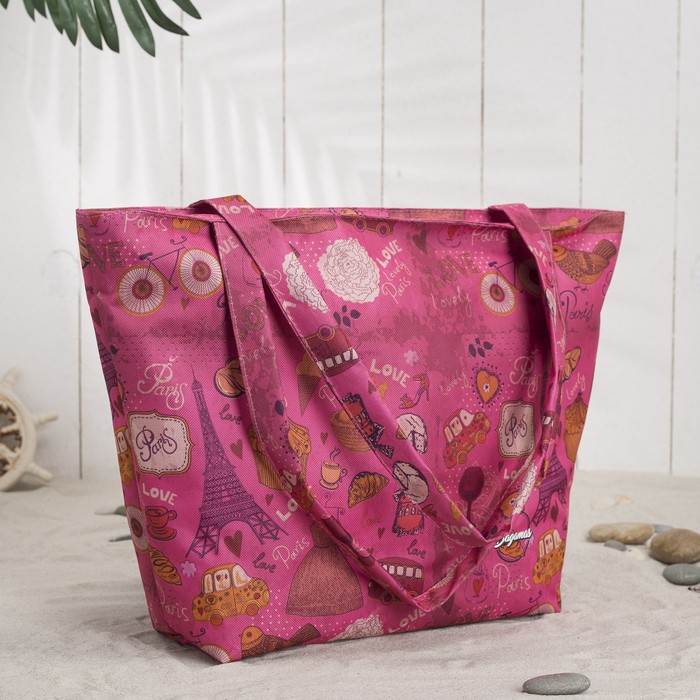 6703 П-420/Д Сумка летняя Bagamas, 43*8*35, отд на молнии, розовый Париж