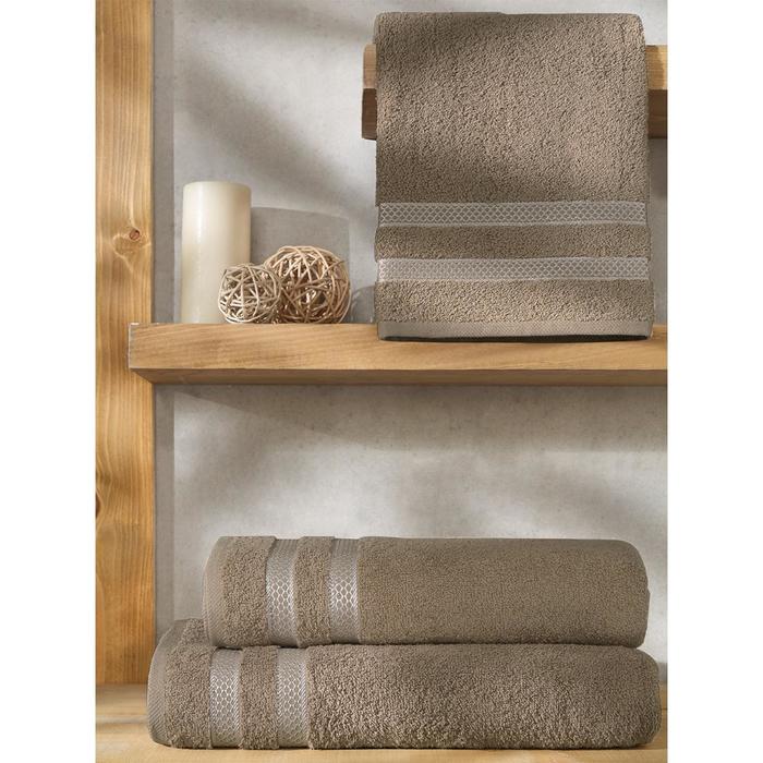 Полотенце Petek, размер 100х150 см, цвет кофейный, махра 380 г/м2 2148