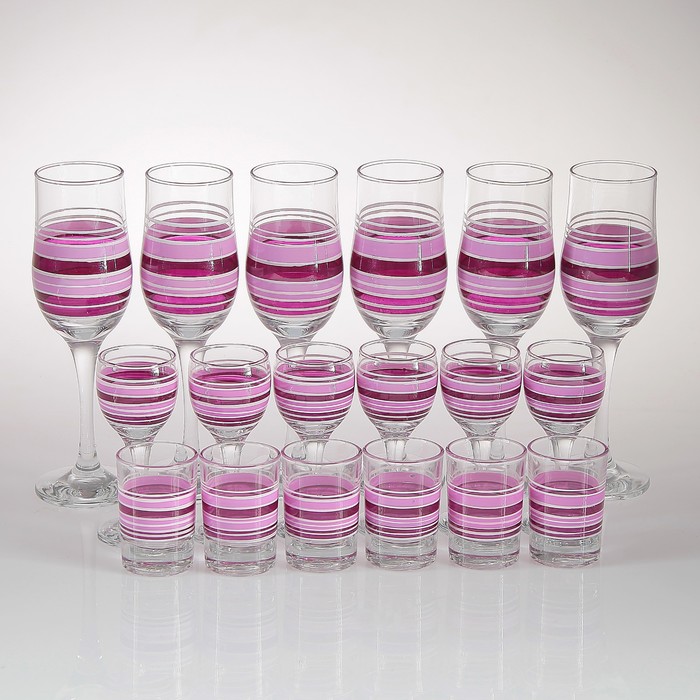 Мини-бар "Черничный" 18 предметов, художественная роспись 200/55/50 мл