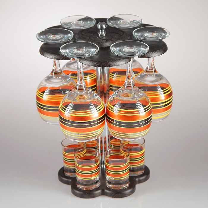 Мини-бар "Карамель" 12 предметов, художественная роспись 240/50 мл