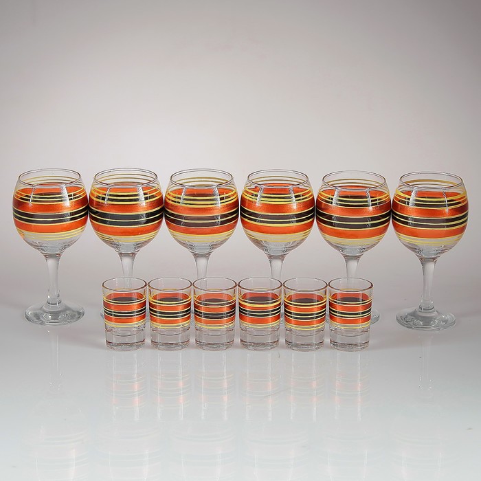 Мини-бар "Карамель" 12 предметов, художественная роспись 240/50 мл