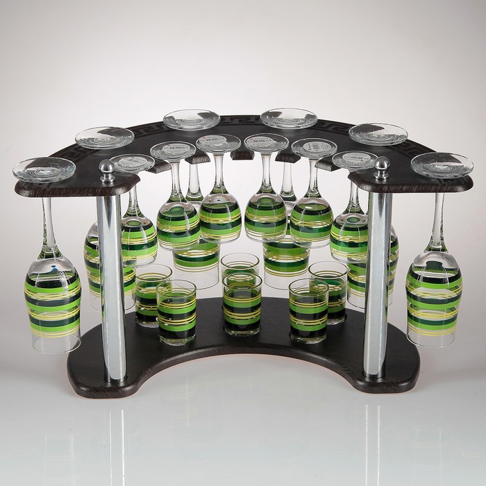 Мини-бар "Лайм" 18 предметов, художественная роспись 200/55/50 мл