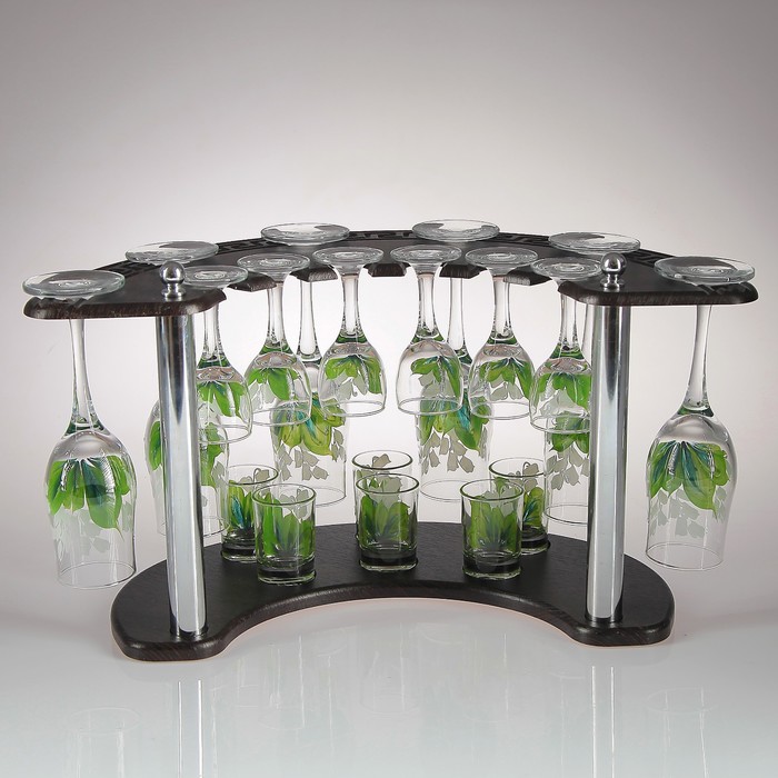 Мини-бар "Ландыш 18 предметов, художественная роспись 200/55/50 мл