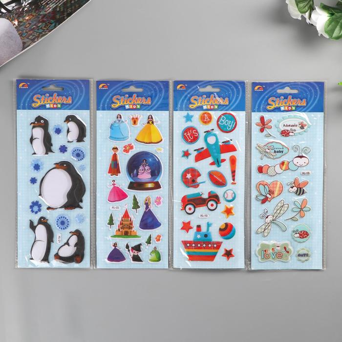 Наклейка пластик под ткань "Большое ассорти" МИКС 26х10,5 см