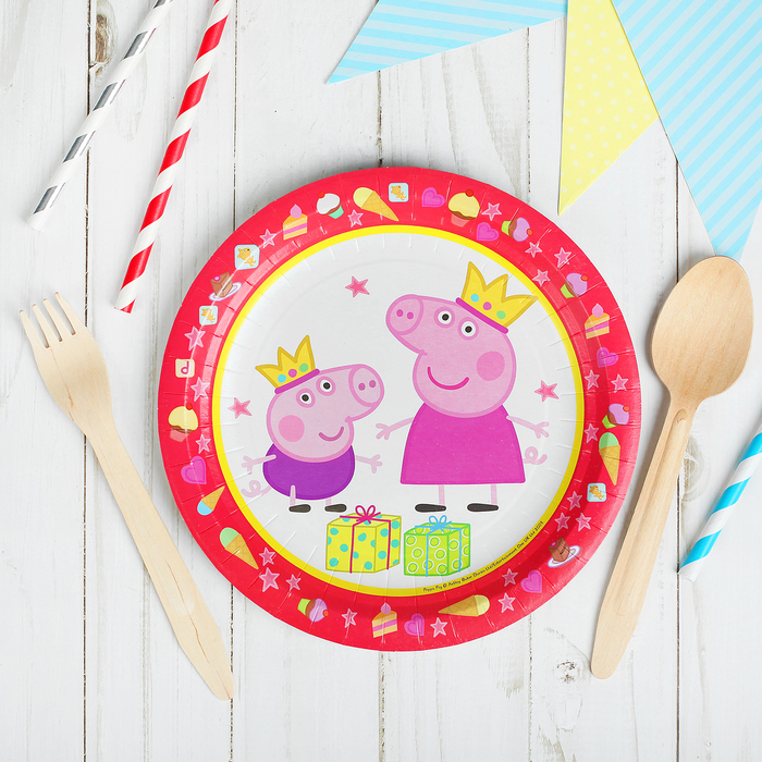 Набор тарелок (6 шт.), 18 см, "Пеппа- принцесса"