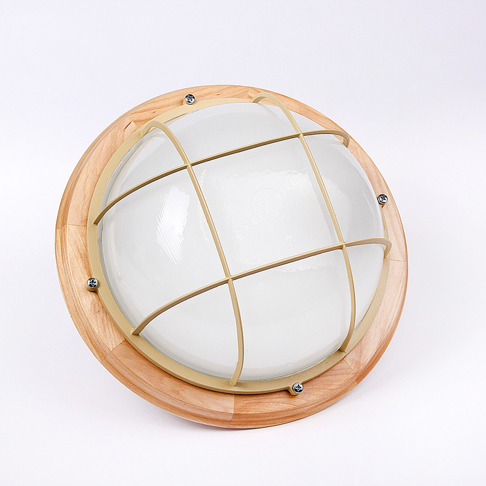 Светильник "ЭЛЕТЕХ" Терма 1102 НББ 03-100-010, 100 Вт, IP65, матовый, с решеткой, дер. ольха