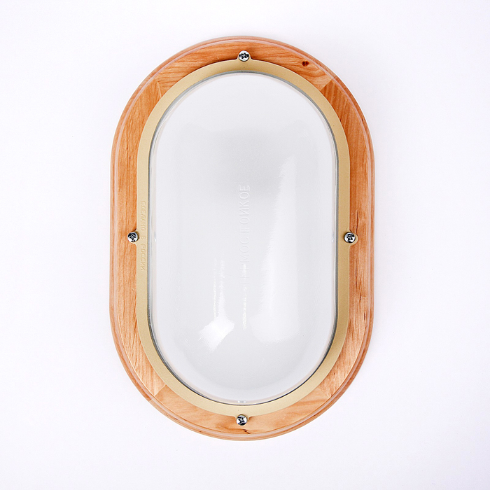 Светильник "ЭЛЕТЕХ" Терма 1201 НББ 03-100-017, 100 Вт, IP65, матовый, корпус дер. Ольха