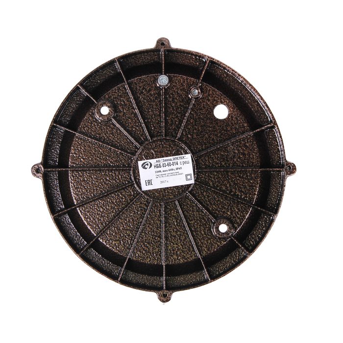 Светильник "ЭЛЕТЕХ" Терма 1302 НББ 03-60-014, 60 Вт, IP65, матовый, с решеткой, антик медь