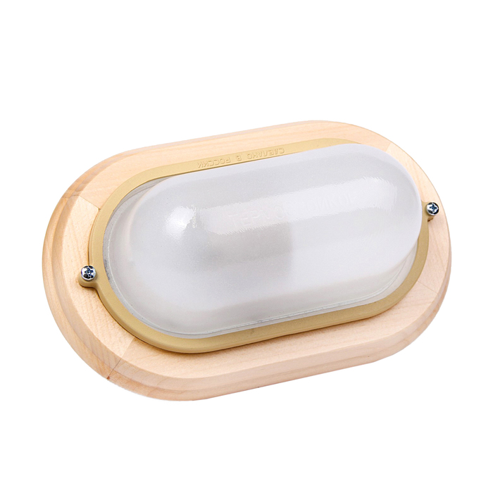 Светильник "ЭЛЕТЕХ" Терма 1401 НББ 03-60-021, 60 Вт, IP65, матовый, корпус дер. Липа