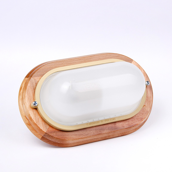 Светильник "ЭЛЕТЕХ" Терма 1401 НББ 03-60-021, 60 Вт, IP65, матовый, корпус дер. ольха