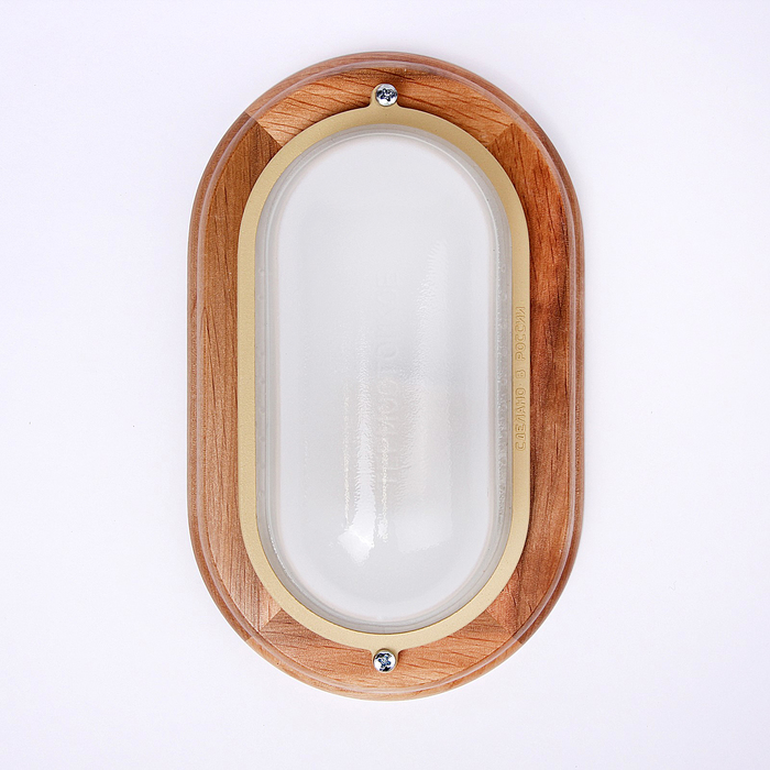 Светильник "ЭЛЕТЕХ" Терма 1401 НББ 03-60-021, 60 Вт, IP65, матовый, корпус дер. ольха