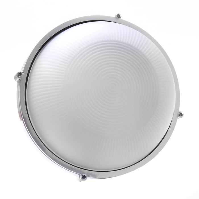 Светильник "ЭЛЕТЕХ" Банник 1101 НПП 03-100-009, 100Вт, IP65, круг матовый, корпус белый