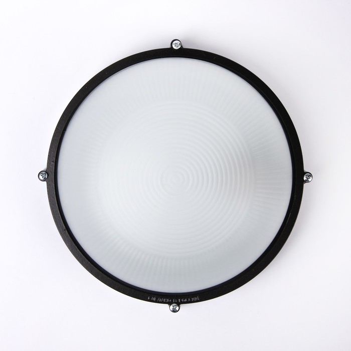 Светильник "ЭЛЕТЕХ" Банник 1101 НПП 03-100-009, 100Вт, IP65, круг матовый, корпус черный