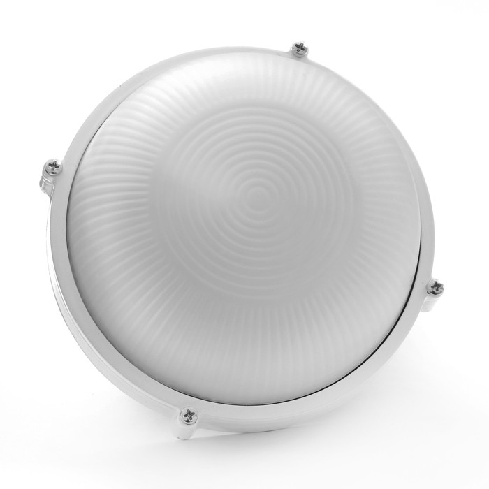 Светильник "ЭЛЕТЕХ" Банник 1301 НПП 03-60-013, 60 Вт, IP65, круг матовый, корпус белый