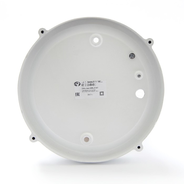 Светильник "ЭЛЕТЕХ" Банник 1301 НПП 03-60-013, 60 Вт, IP65, круг матовый, корпус белый