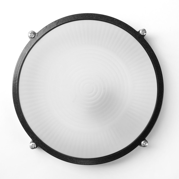 Светильник "ЭЛЕТЕХ" Банник 1301 НПП 03-60-013, 60 Вт, IP65, круг матовый, корпус черный