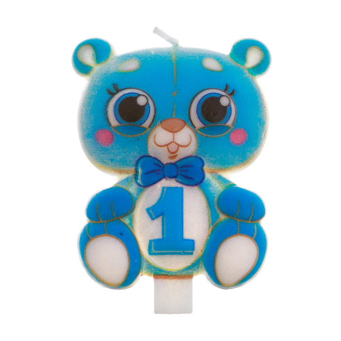 Свеча в торт цифра 1 &quot;Мишка&quot;