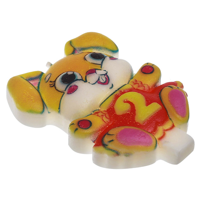 Свеча в торт цифра 2 "Зайчик"