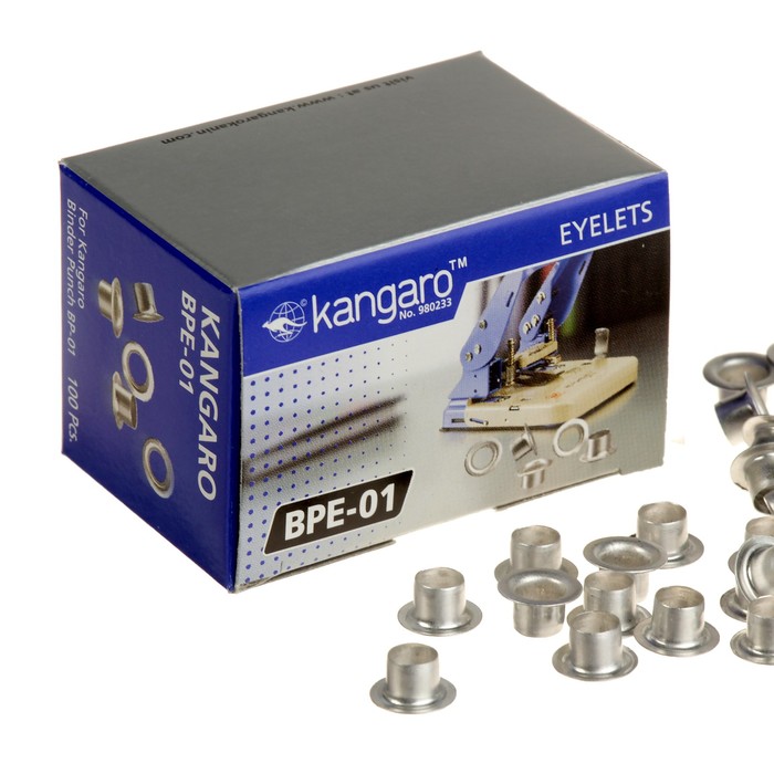 Люверсы (заклепки) к дыроколу BP-01, 100 штук, металлические, d=6мм