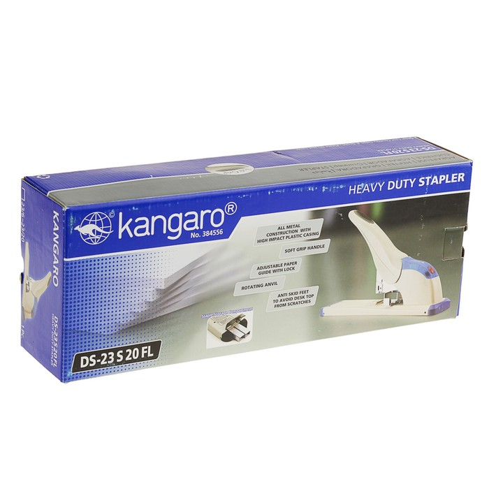 Степлер мощный до 170 листов Kangaro DS-23 S20 FL, скобы 23/6-23/20, микс