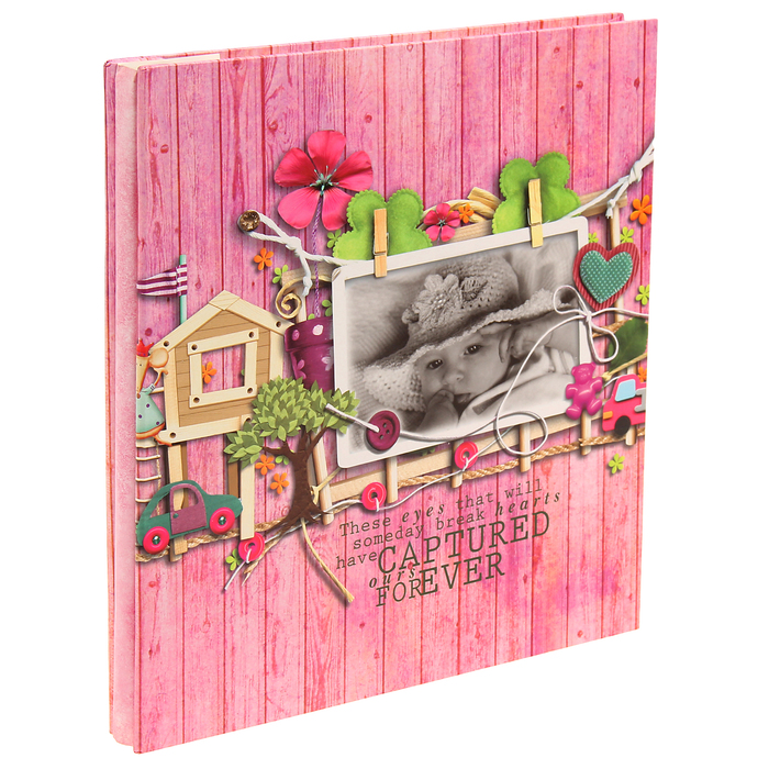 Фотоальбом магнитный 20 листов "Заборчик" МИКС 27х24,5х3 см