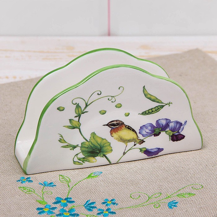Салфетница "Зеленый сад" 14,5x4,5x8 см