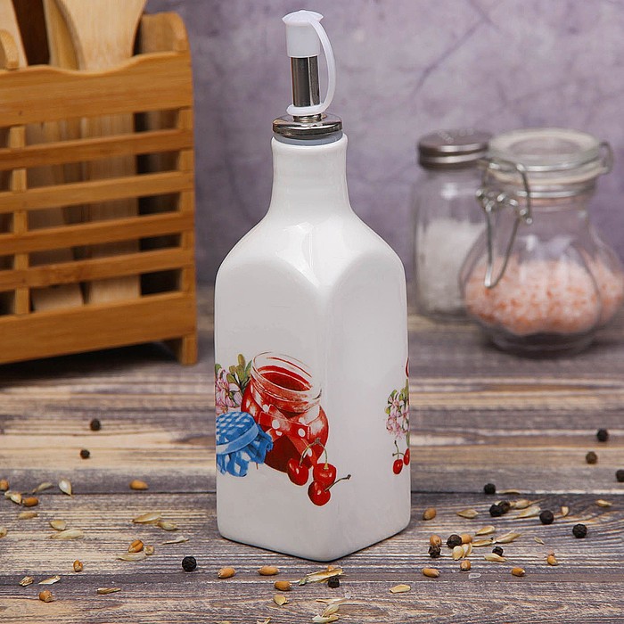 Бутыль для соуса и масла 200 мл "Вишневое варенье"