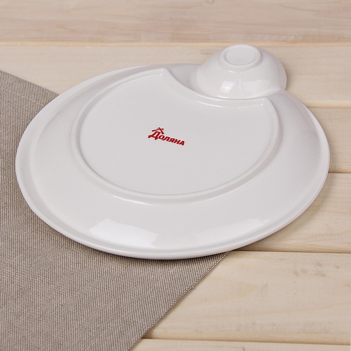 Блюдо круглое с соусником "Вишневое варенье" 23х20х2 см