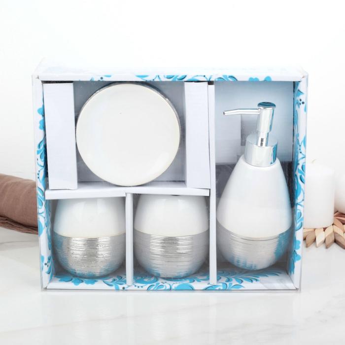 Набор аксессуаров для ванной комнаты, 4 предмета "Одуванчик,