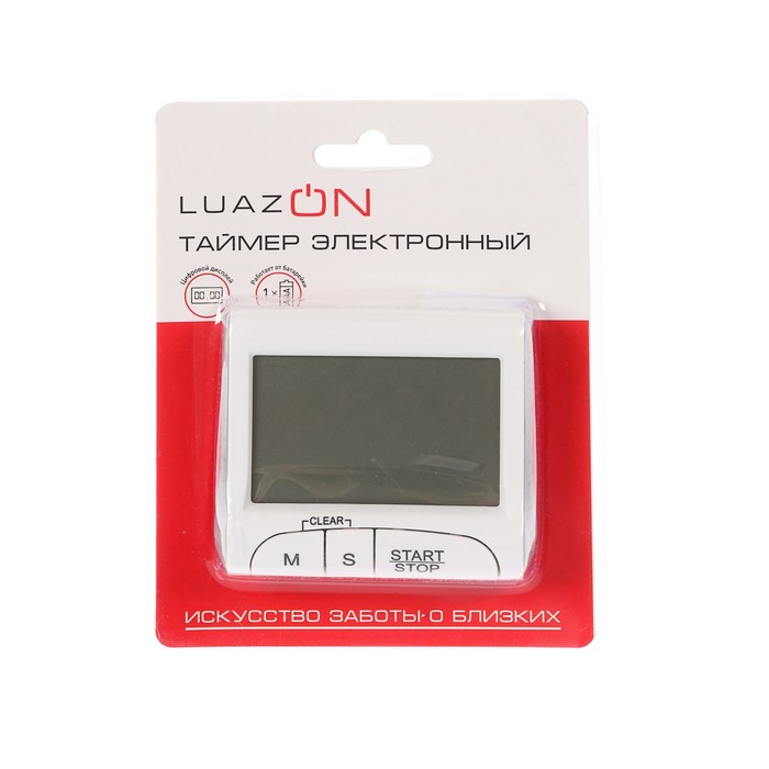 Таймер LuazON LTB-02, электронный, белый