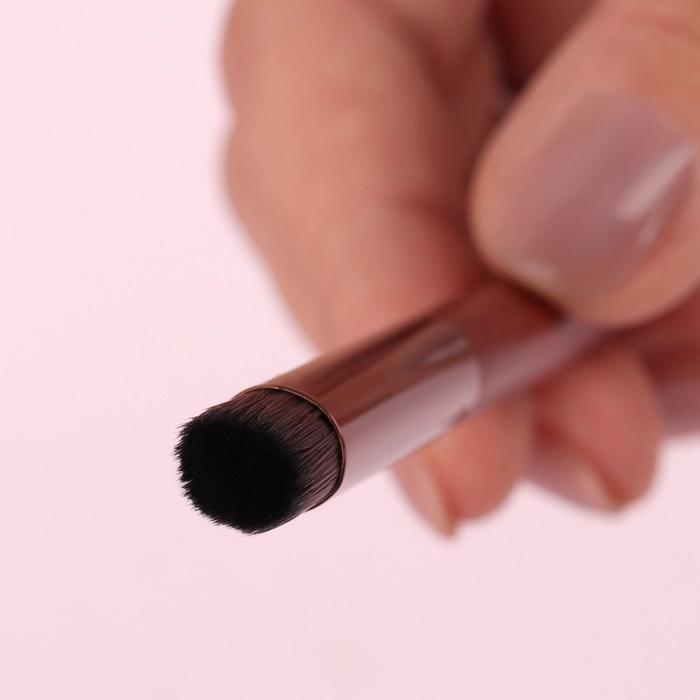 Кисть для макияжа/теней, 18см, цвет коричневый