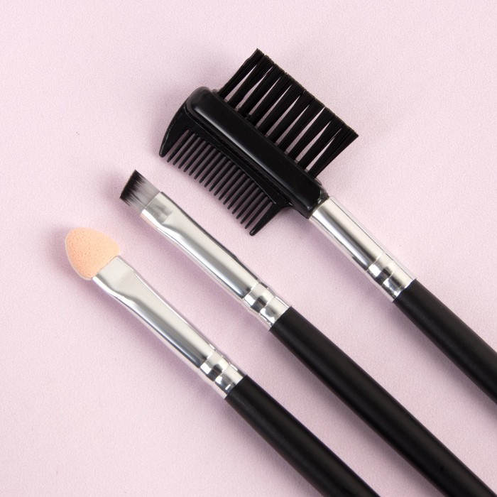 Набор кистей для макияжа "Вензель", 7 предметов, цвет чёрный