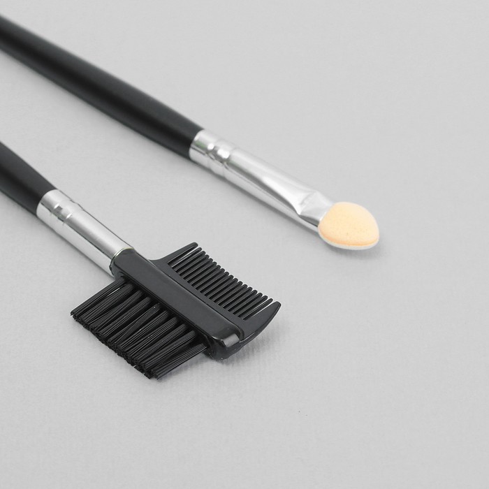 Набор кистей для макияжа "Вензель", 7 предметов, цвет золотой/чёрный