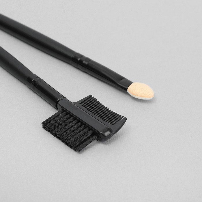 Набор кистей для макияжа "Рептилия", 7 предметов, цвет коричневый/чёрный