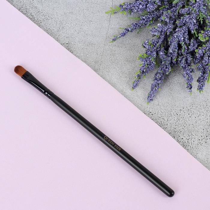 Кисть для макияжа универсальная, скруглённая, 16,5см, цвет чёрный