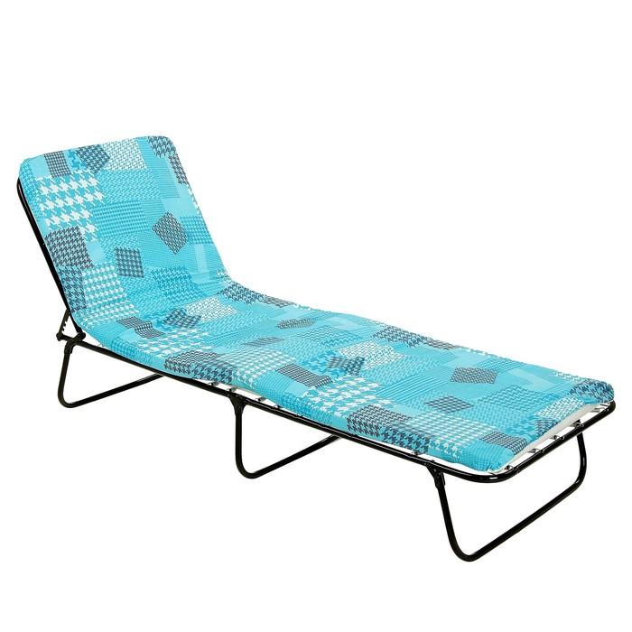 Раскладушка "Леванте" мягкая/лист пор, 196*65*27 см, б40 МИКС