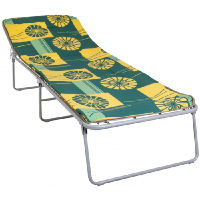 Раскладушка "Севилья" полумягкая, 197*74*34 см, 10 мм МИКС