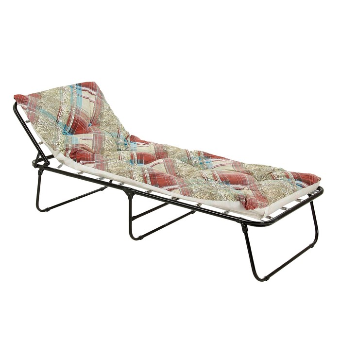 Раскладушка "Севилья" мягкая, 197*74*34 см, 60 мм МИКС