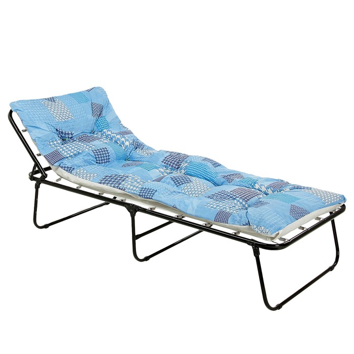 Раскладушка "Севилья" мягкая, 197*74*34 см, 60 мм МИКС