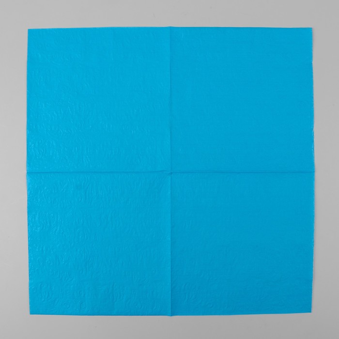 Салфетки бумажные (набор 20 шт) 33*33 однотонные, выбит рисунок, цвет кобальтовый