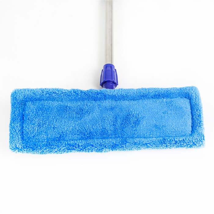 Швабра плоская, телескопическая стальная ручка, микрофибра 34х11х115 см