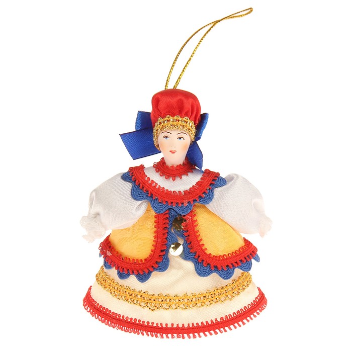 Сувенирная кукла подвесная "Алла в девичьем украинском костюме"