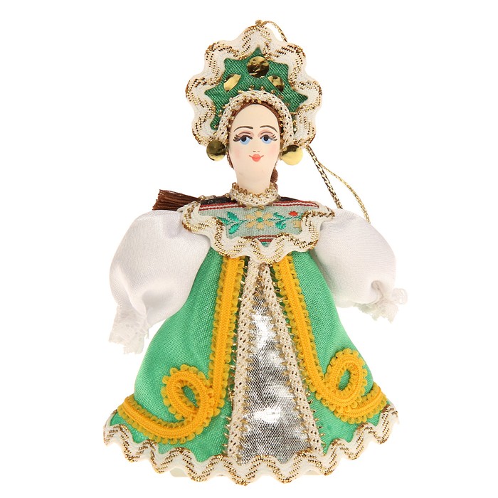 Сувенирная кукла подвесная "Марья-краса" 11 см,  МИКС