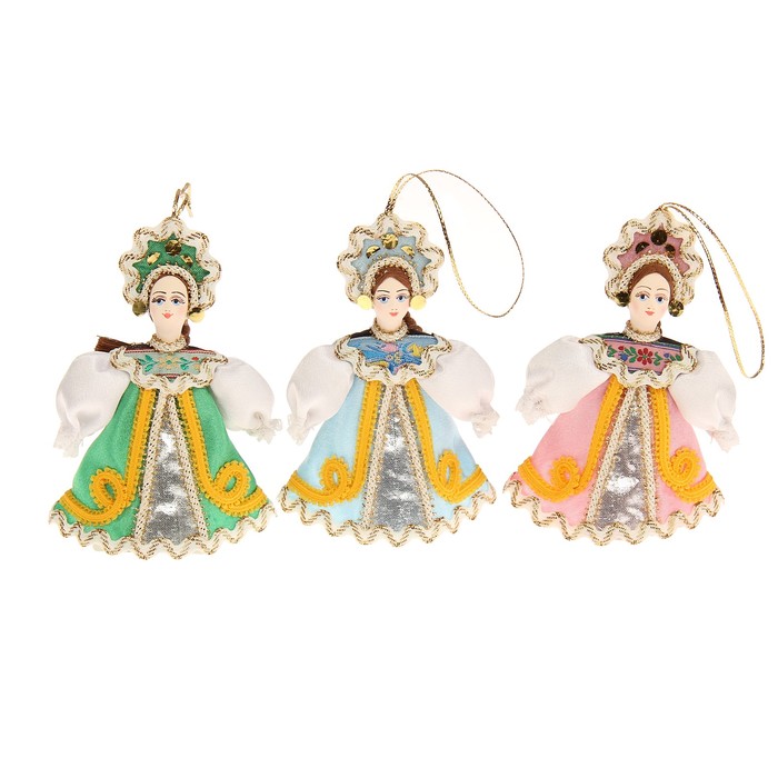 Сувенирная кукла подвесная "Марья-краса" 11 см, МИКС